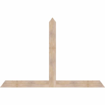 Ekena Millwork Portland Smooth Timber Gable Bracket, Douglas Fir, 84"W x 56"H x 1 1/2"D x 5 1/2"F, 16/12 Pitch GBW084X56X0206POR00SDF